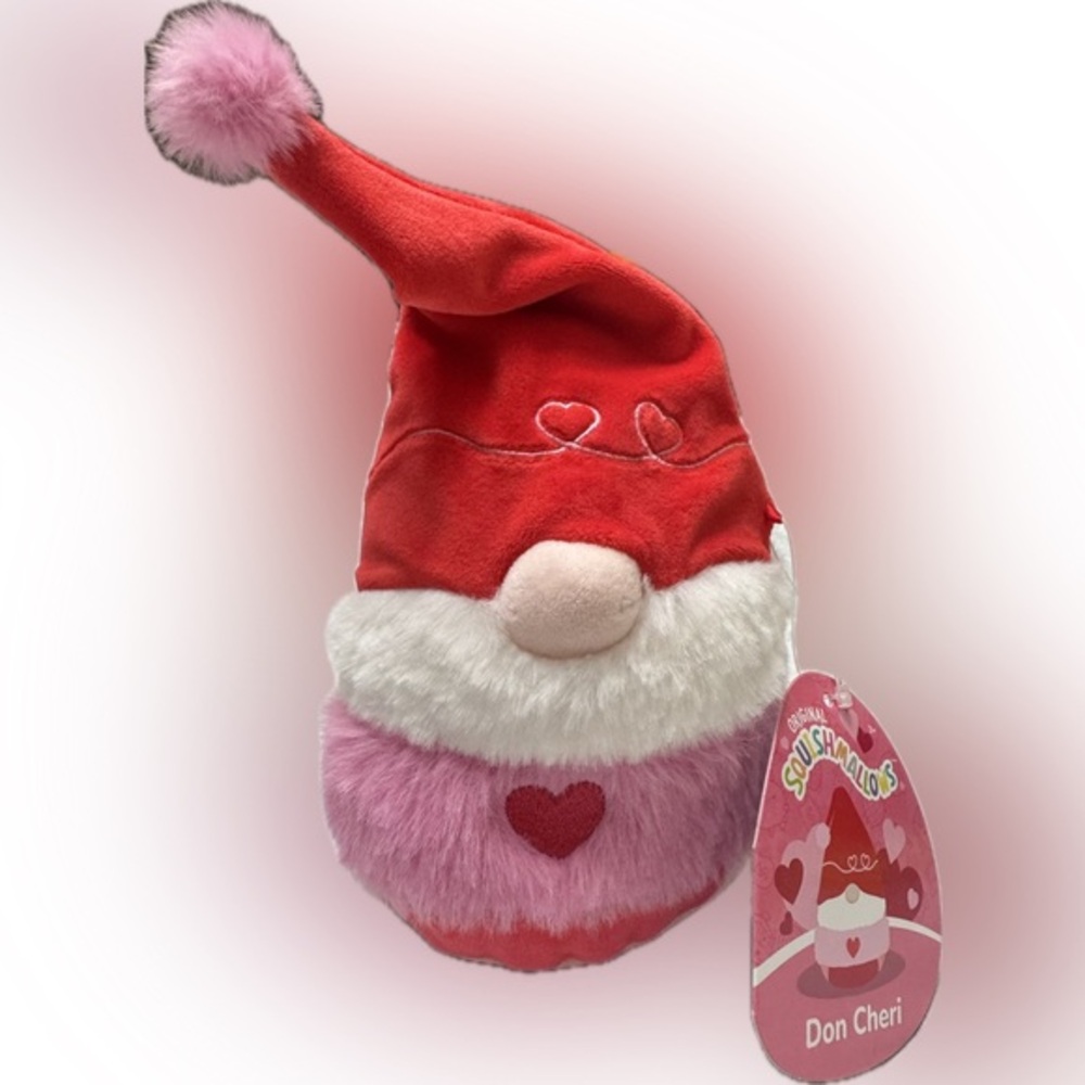 Squishmallows Don Cheri the valentines  Gnome Plush NWT
